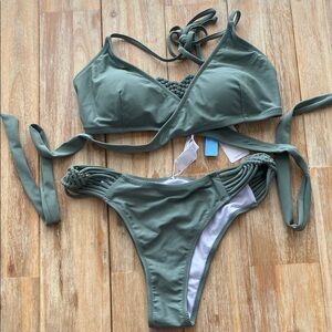 Olive Green Bikini Set